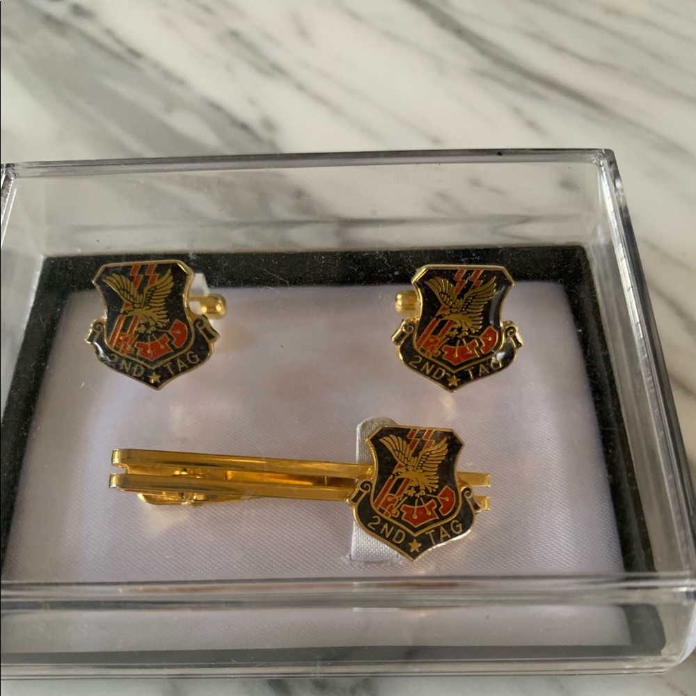 Cuff Links Tie Clip Set military